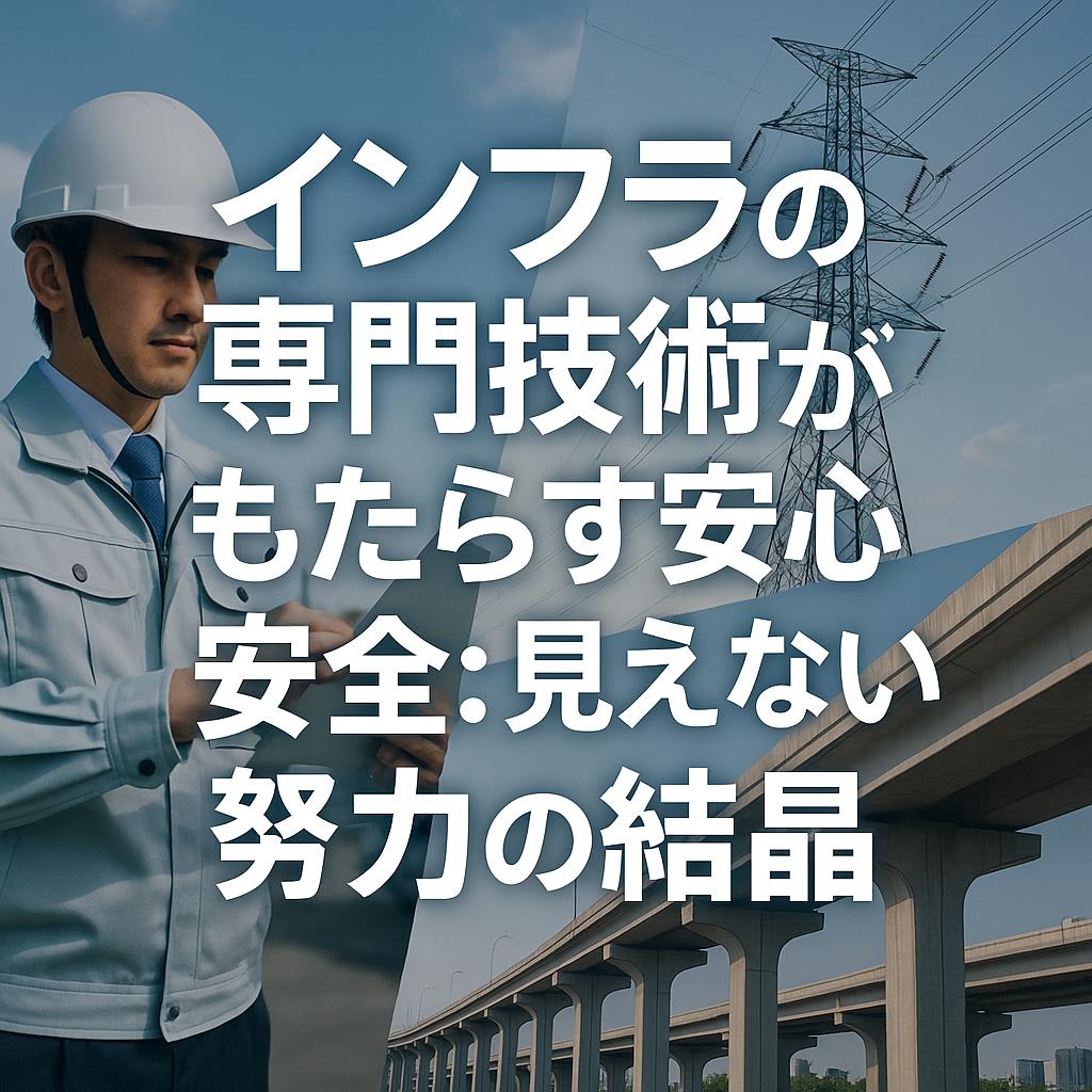 インフラの専門技術がもたらす安心安全：見えない努力の結晶