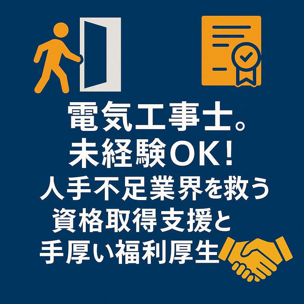 未経験OK！人手不足業界を救う資格取得支援と手厚い福利厚生
