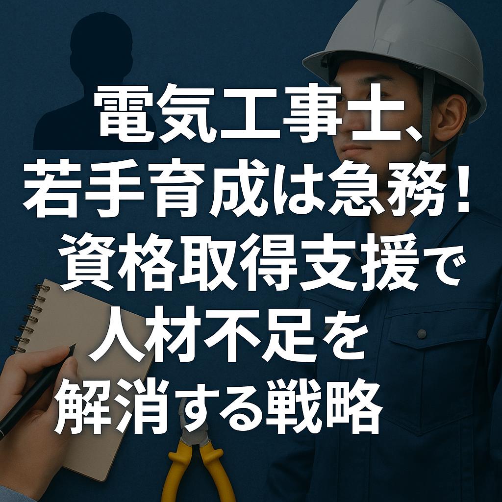 若手育成は急務！資格取得支援で人材不足を解消する戦略