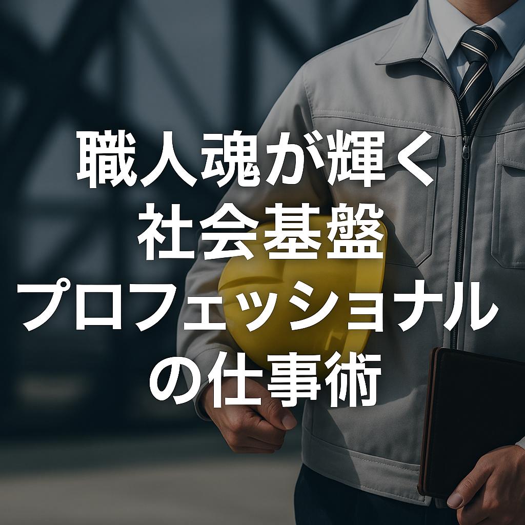 職人魂が輝く社会基盤：プロフェッショナルの仕事術