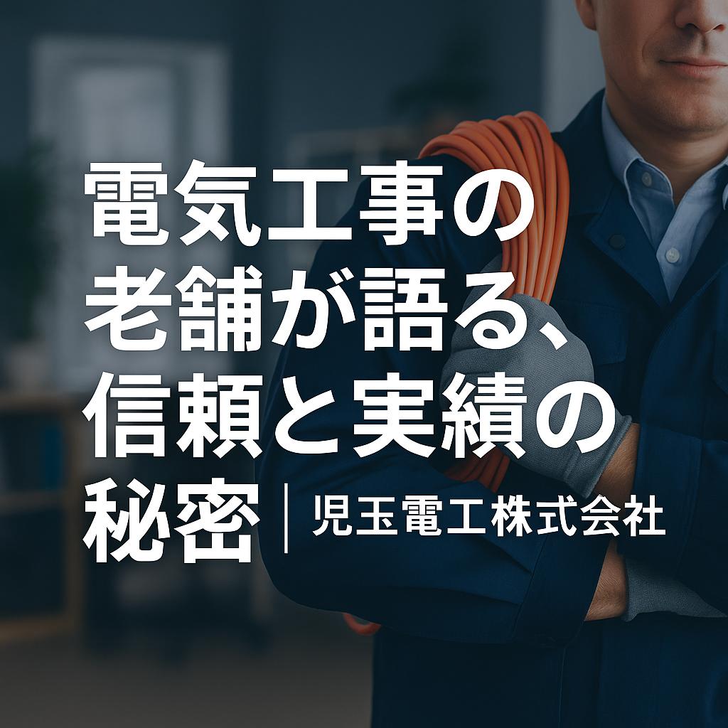 電気工事の老舗が語る、信頼と実績の秘密