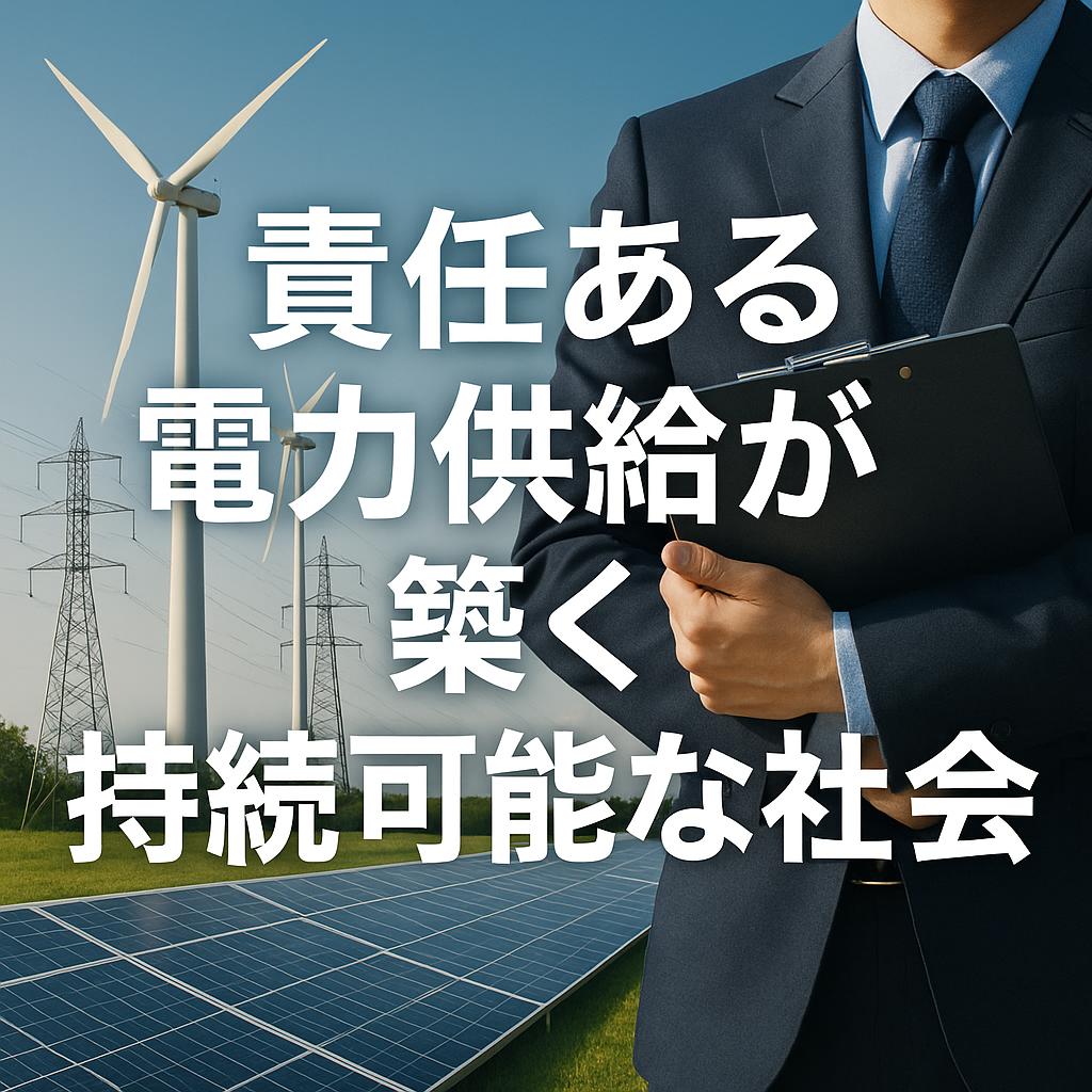 責任ある電力供給が築く持続可能な社会