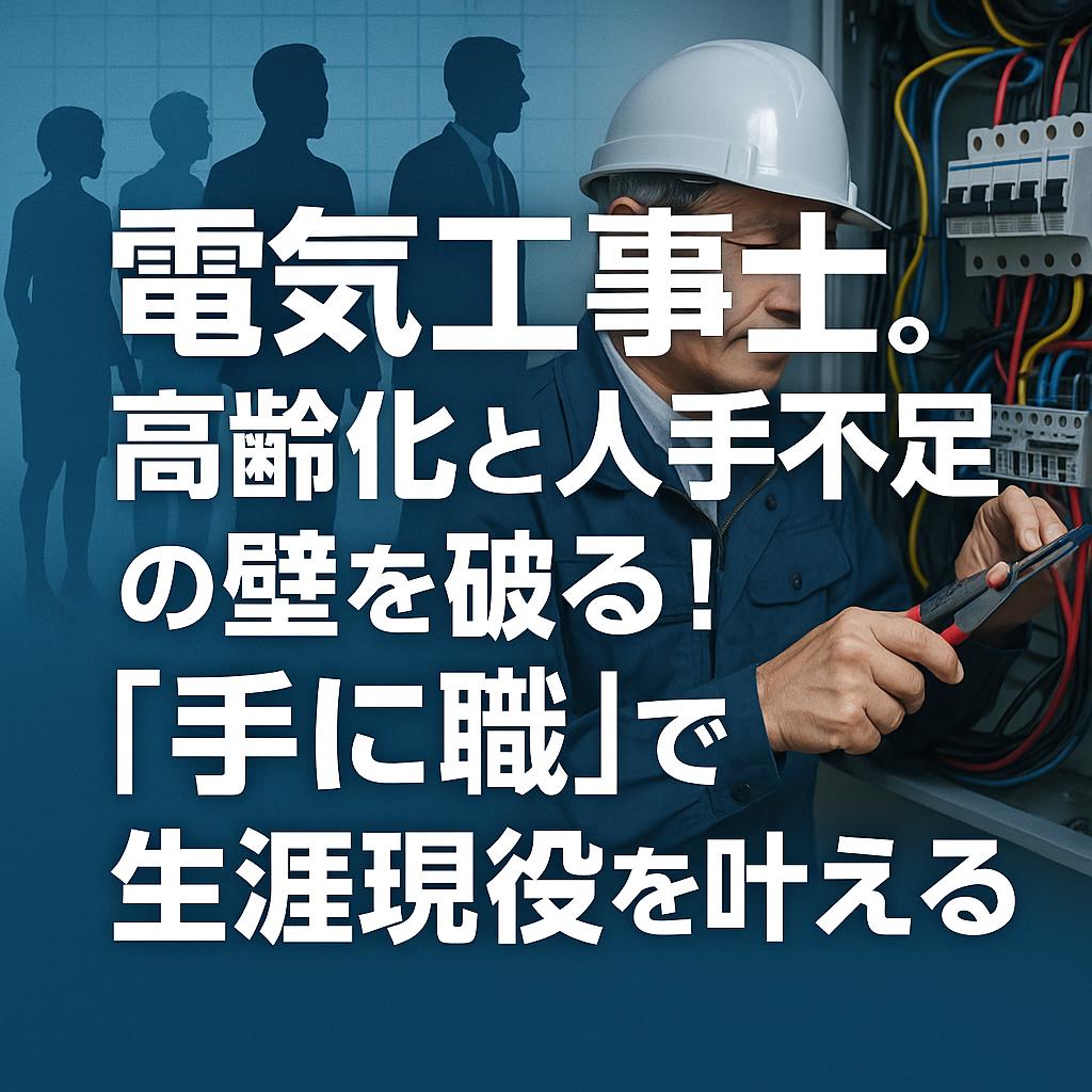 高齢化と人手不足の壁を破る！「手に職」で生涯現役を叶える