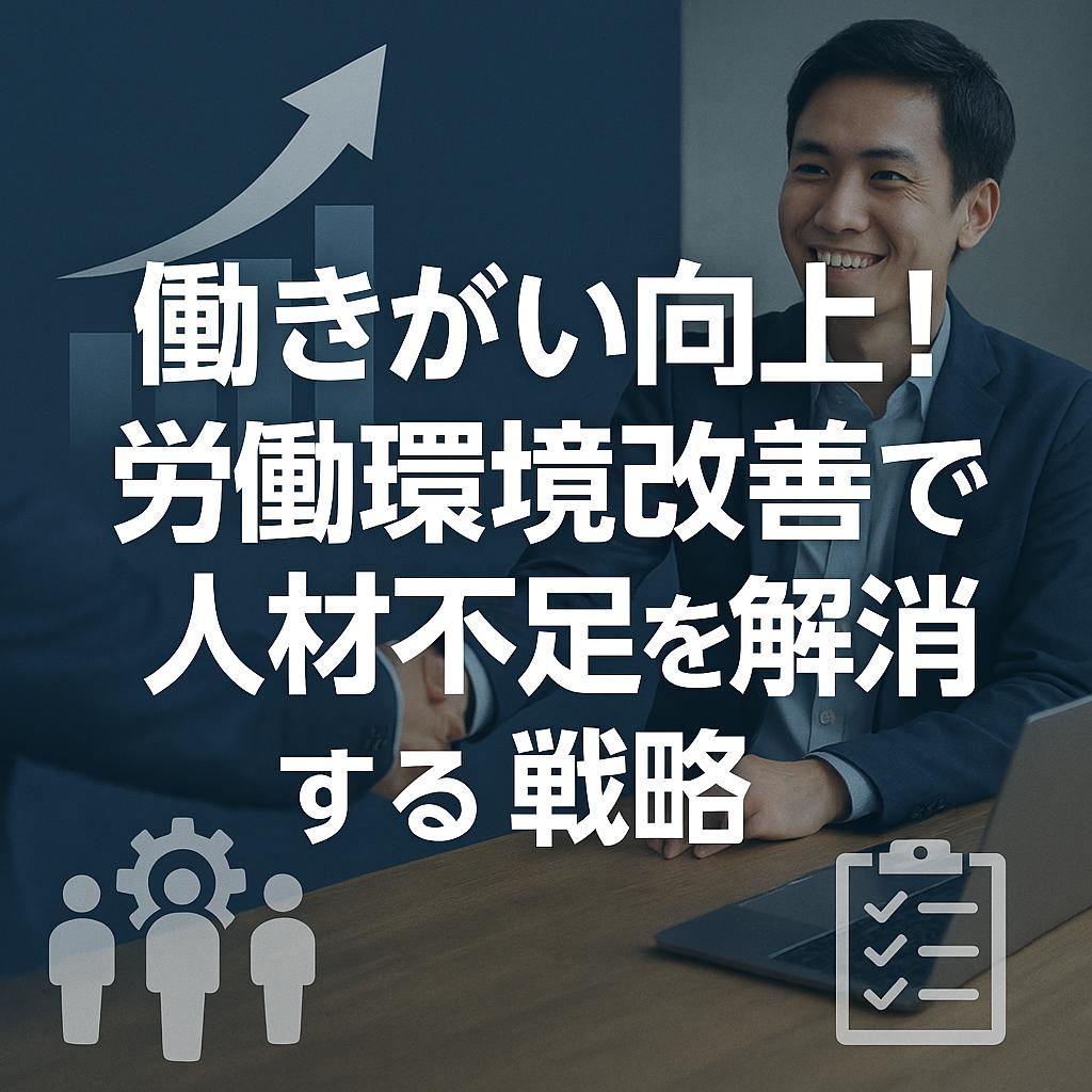 働きがい向上！労働環境改善で人材不足を解消する戦略
