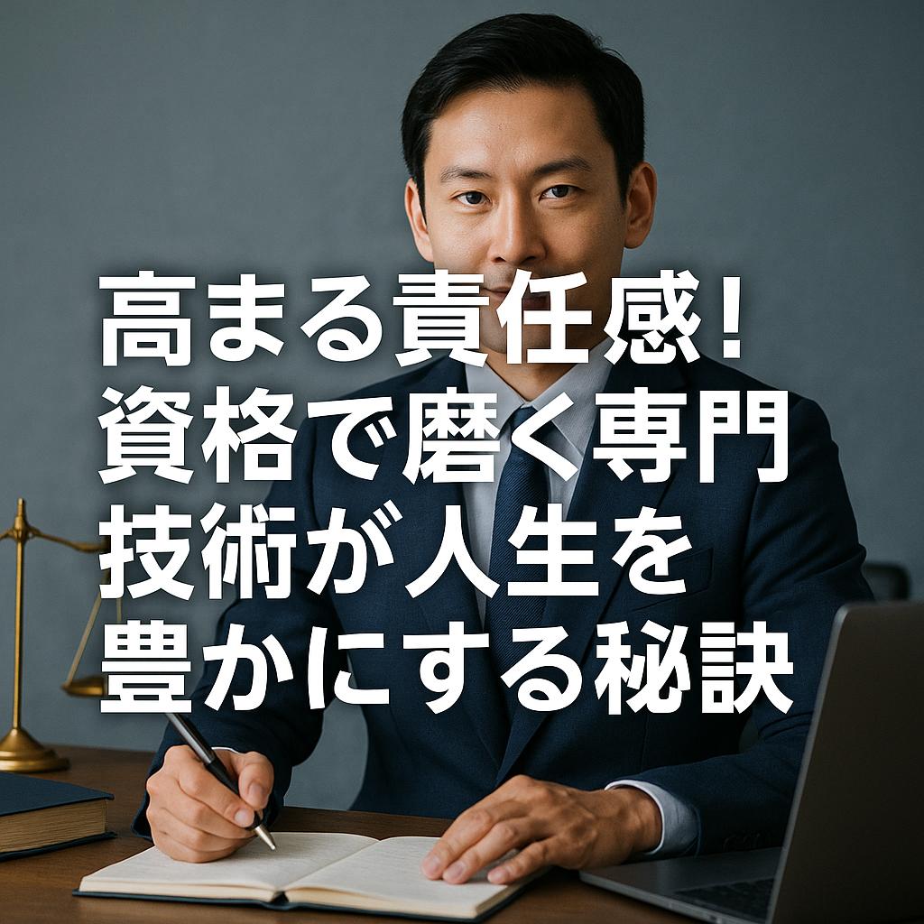 高まる責任感！資格で磨く専門技術が人生を豊かにする秘訣