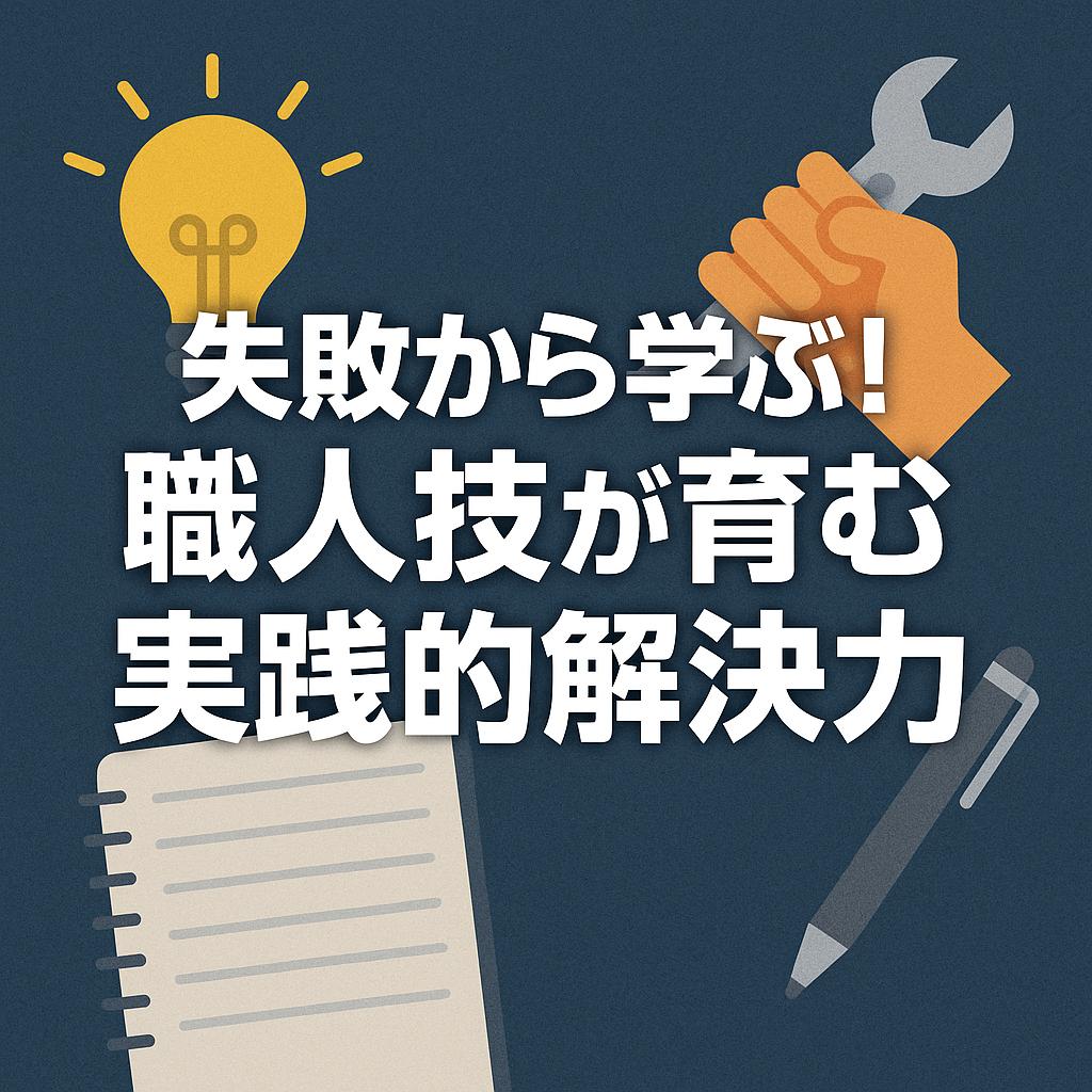 失敗から学ぶ！職人技が育む実践的解決力