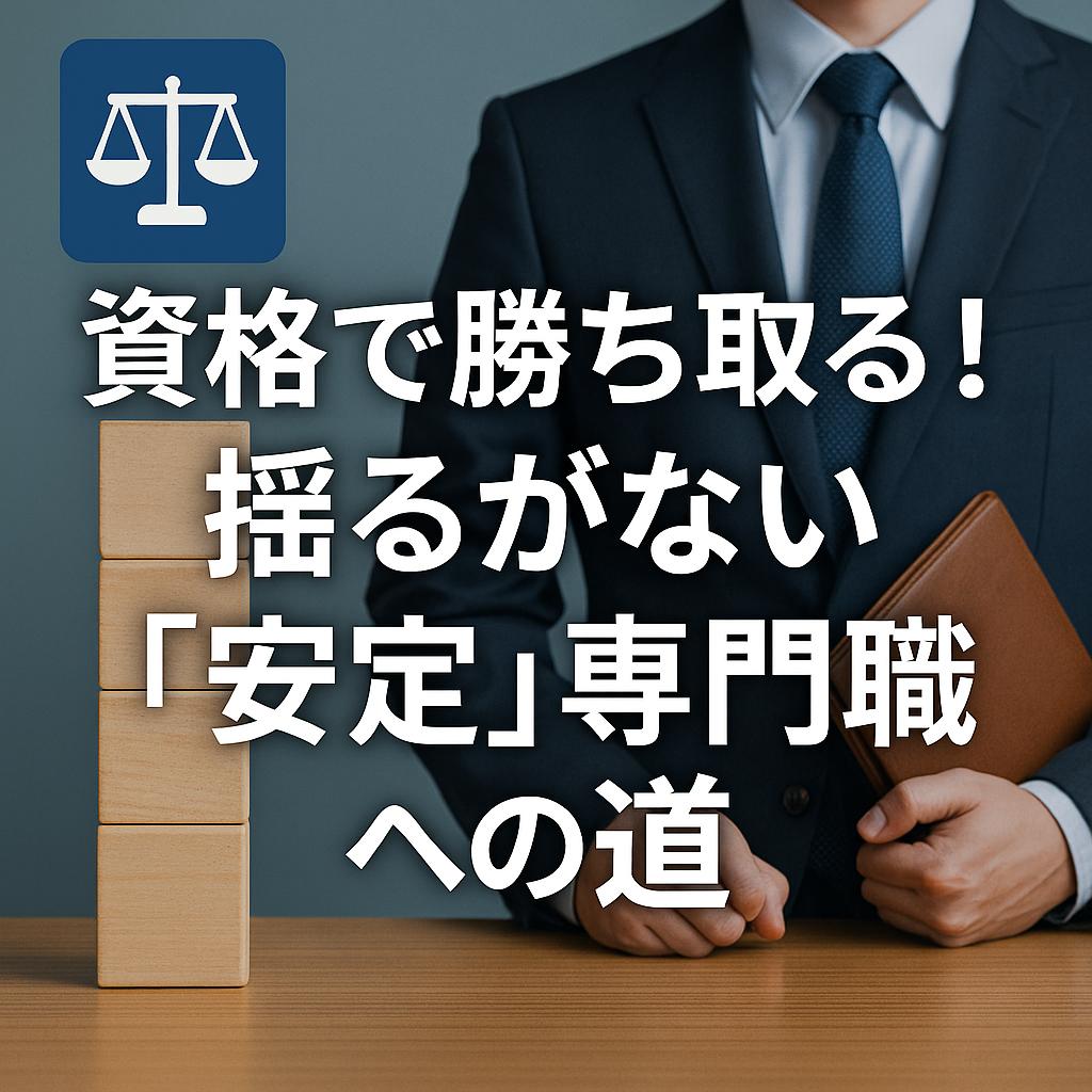 資格で勝ち取る！揺るがない「安定」専門職への道