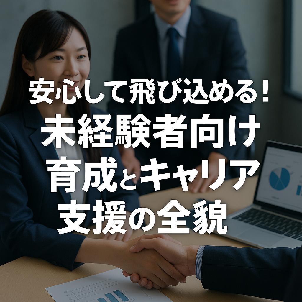 安心して飛び込める！未経験者向け育成とキャリア支援の全貌