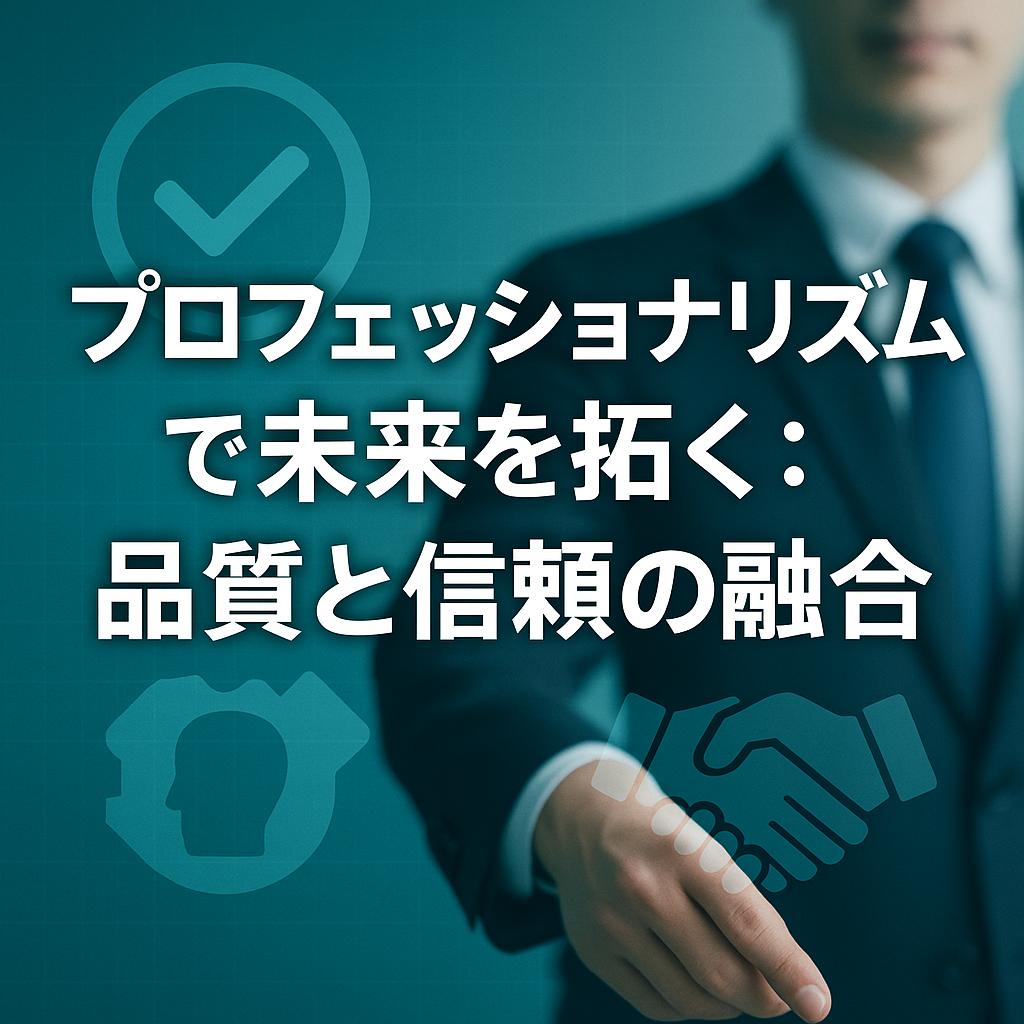 プロフェッショナリズムで未来を拓く：品質と信頼の融合