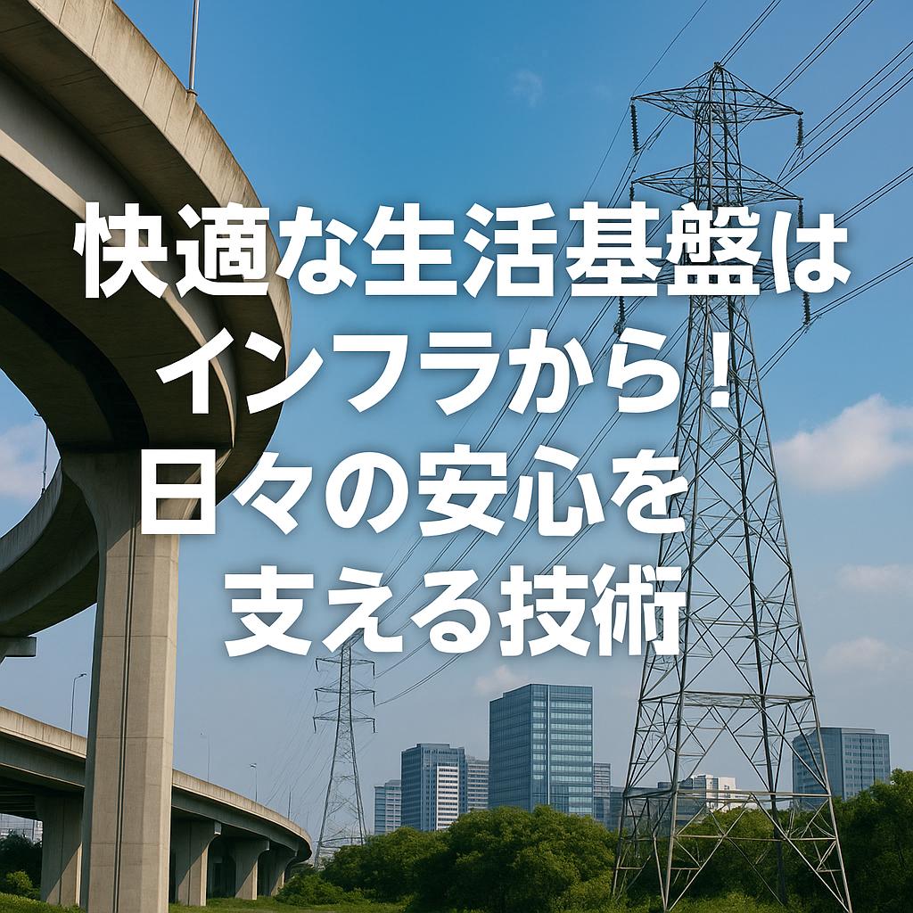 快適な生活基盤はインフラから！日々の安心を支える技術