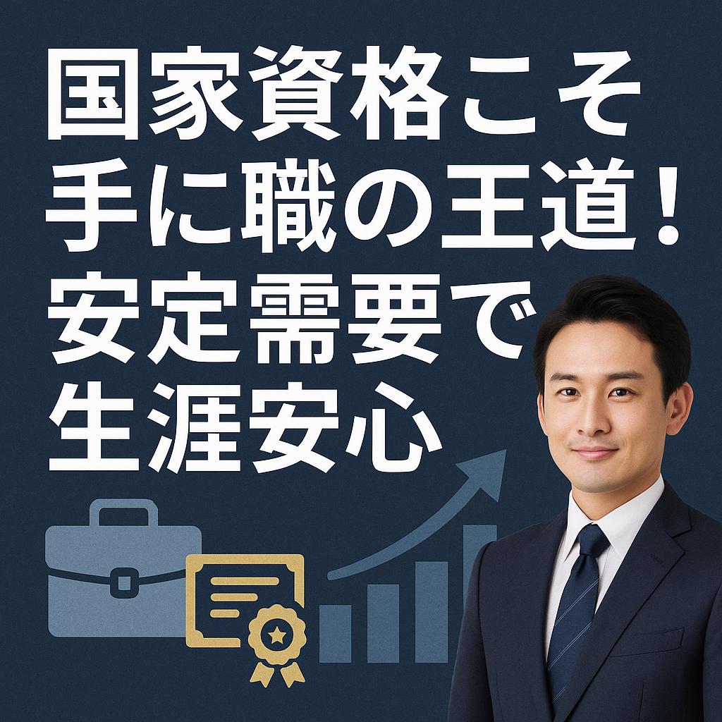 国家資格こそ手に職の王道！安定需要で生涯安心