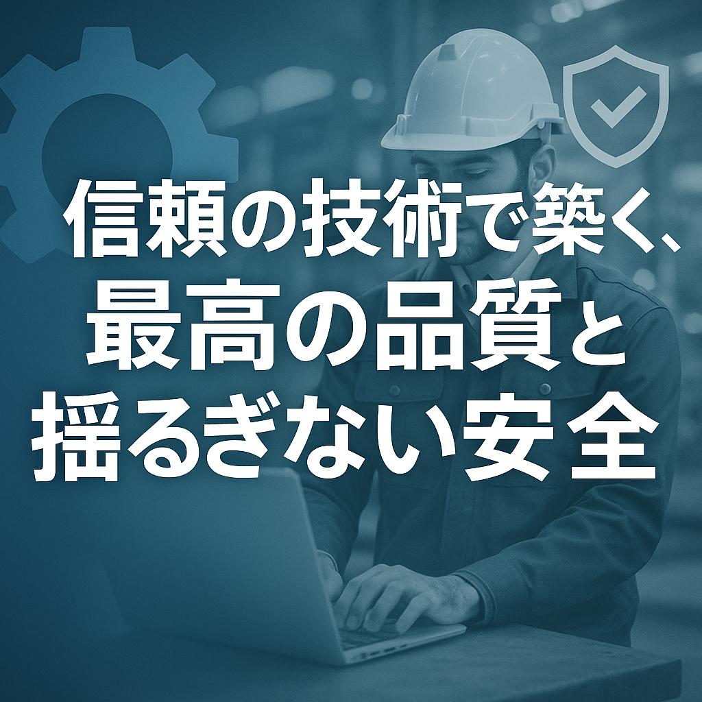 信頼の技術で築く、最高の品質と揺るぎない安全