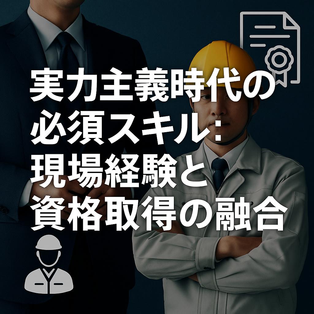 実力主義時代の必須スキル：現場経験と資格取得の融合