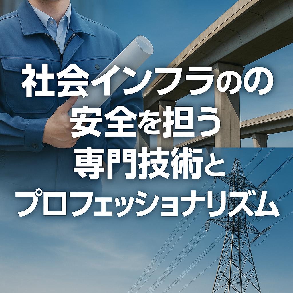 社会インフラの安全を担う専門技術とプロフェッショナリズム