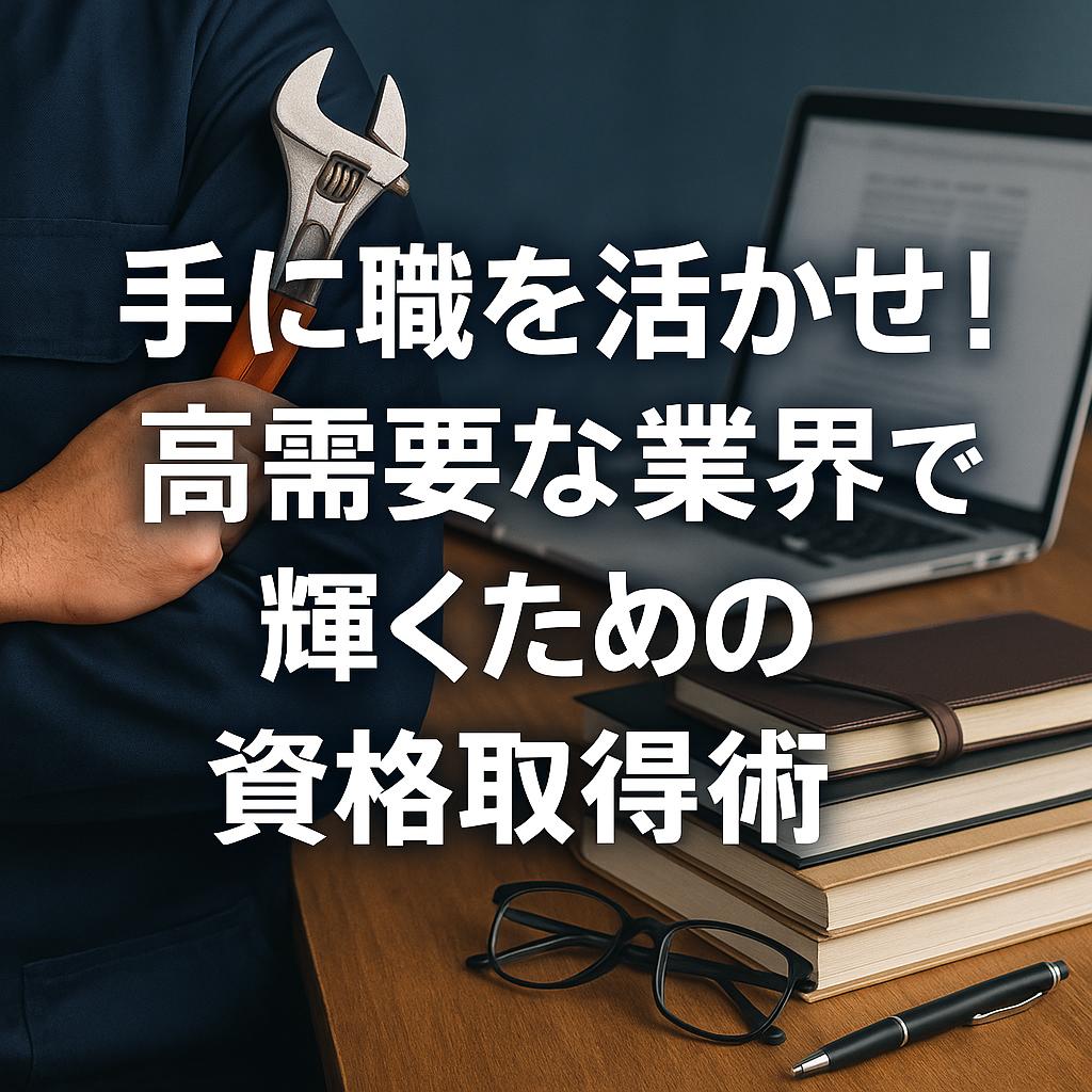 手に職を活かせ！高需要な業界で輝くための資格取得術