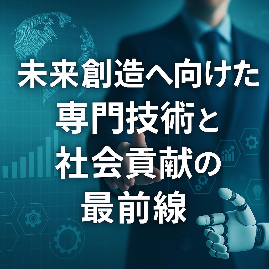未来創造へ向けた専門技術と社会貢献の最前線