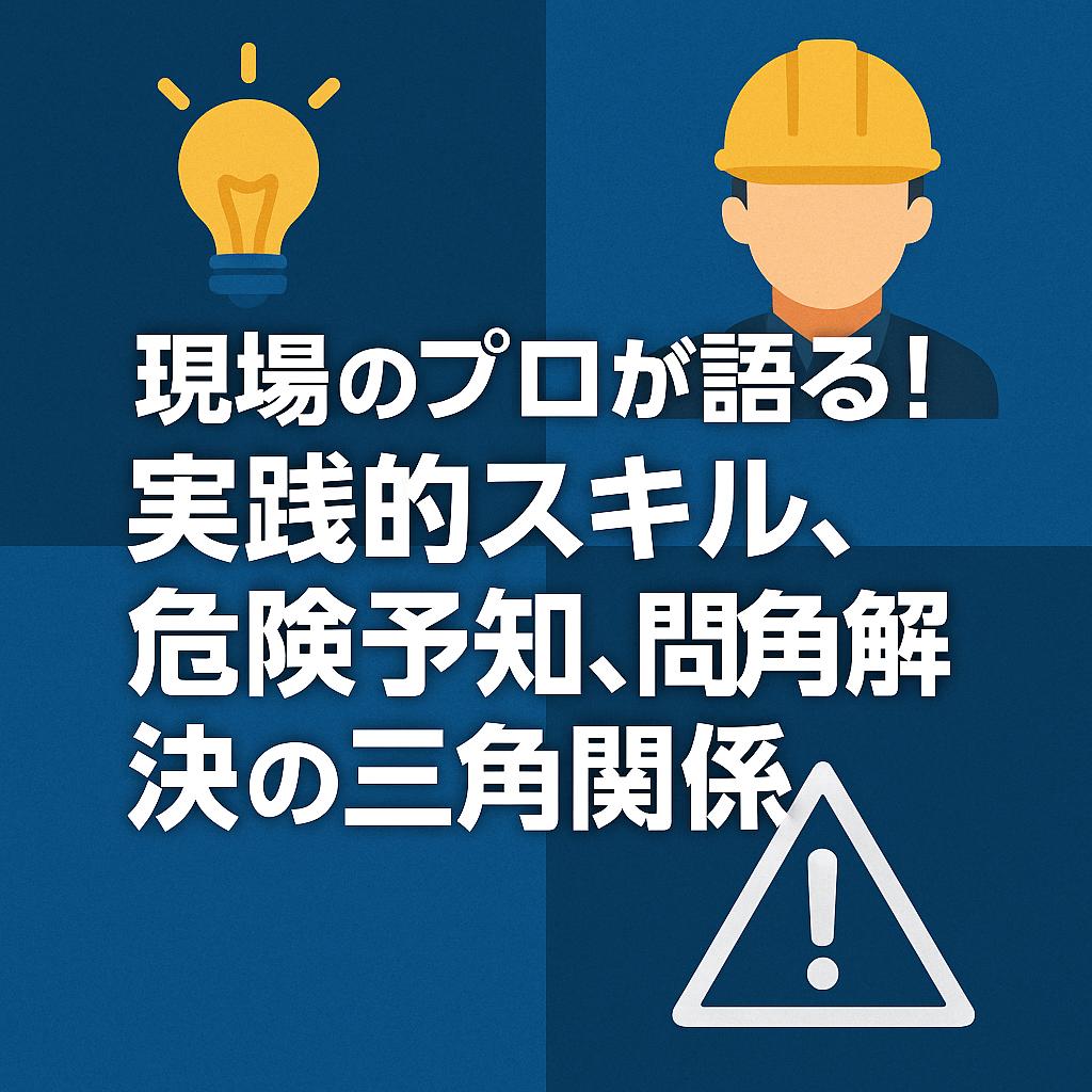 現場のプロが語る！実践的スキル、危険予知、問題解決の三角関係