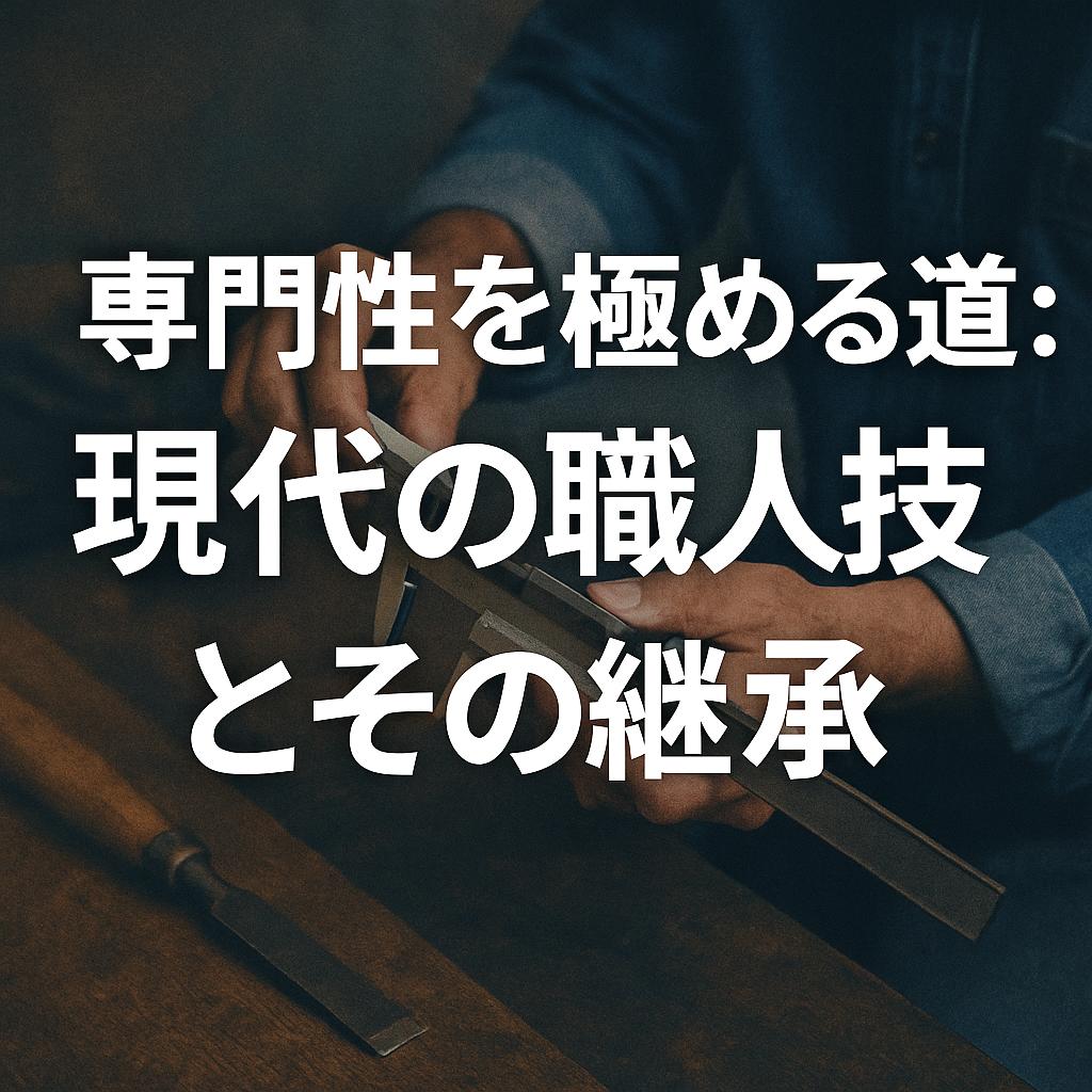 専門性を極める道：現代の職人技とその継承