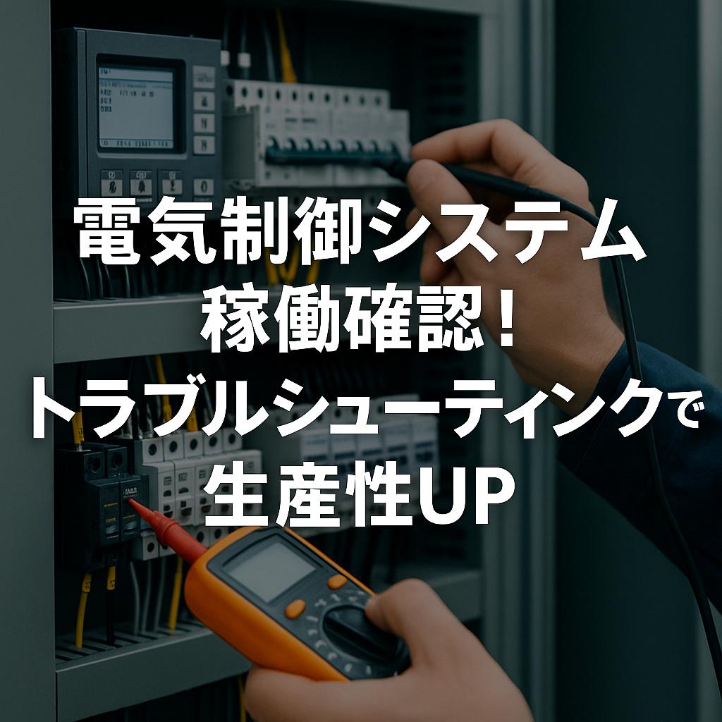 電気制御システム稼働確認！トラブルシューティングで生産性UP