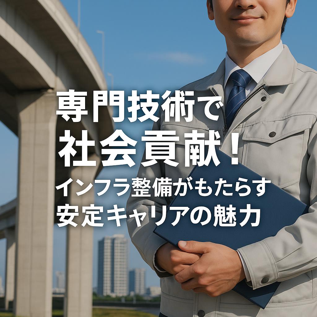 専門技術で社会貢献!インフラ整備がもたらす安定キャリアの魅力