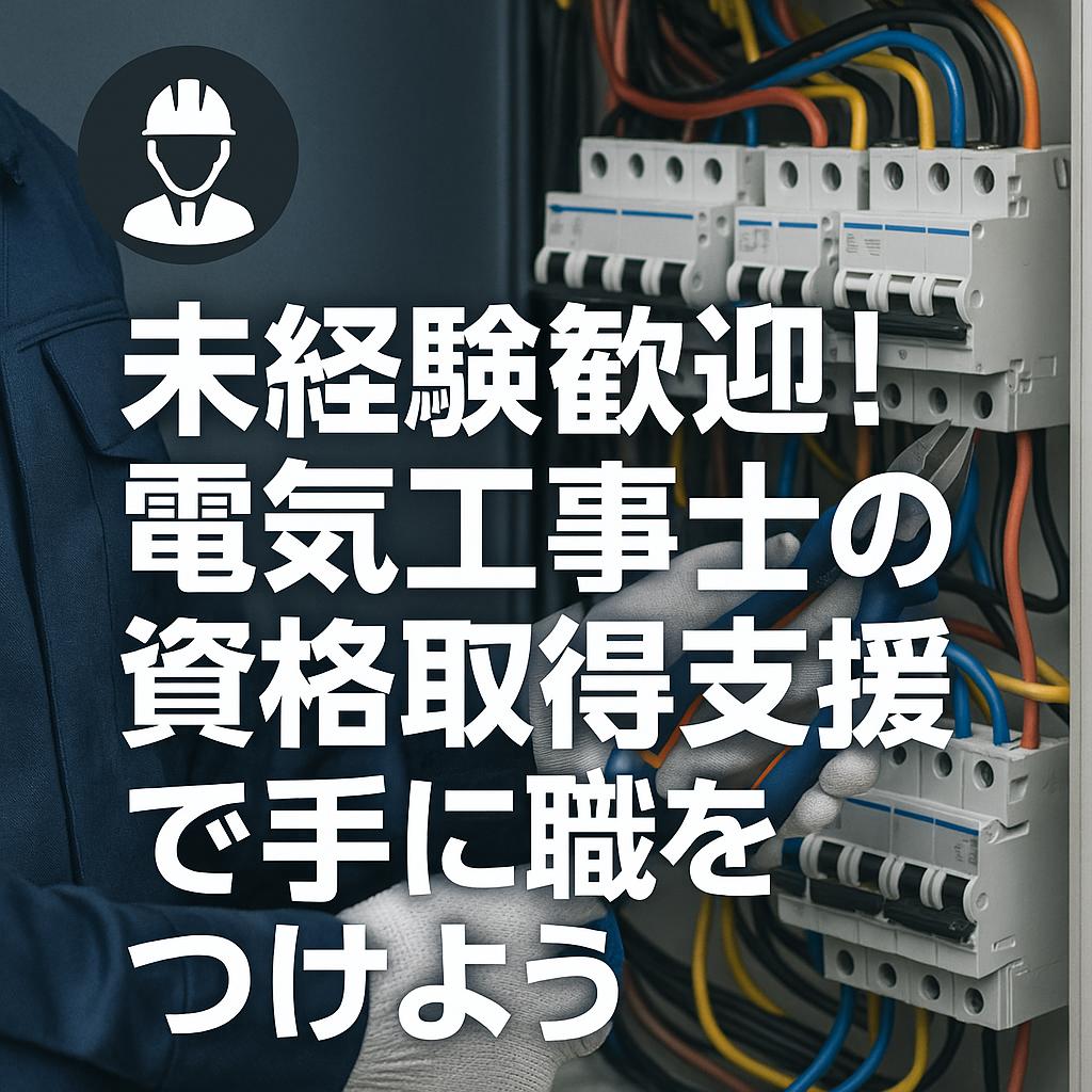 未経験歓迎！電気工事士の資格取得支援で手に職をつけよう
