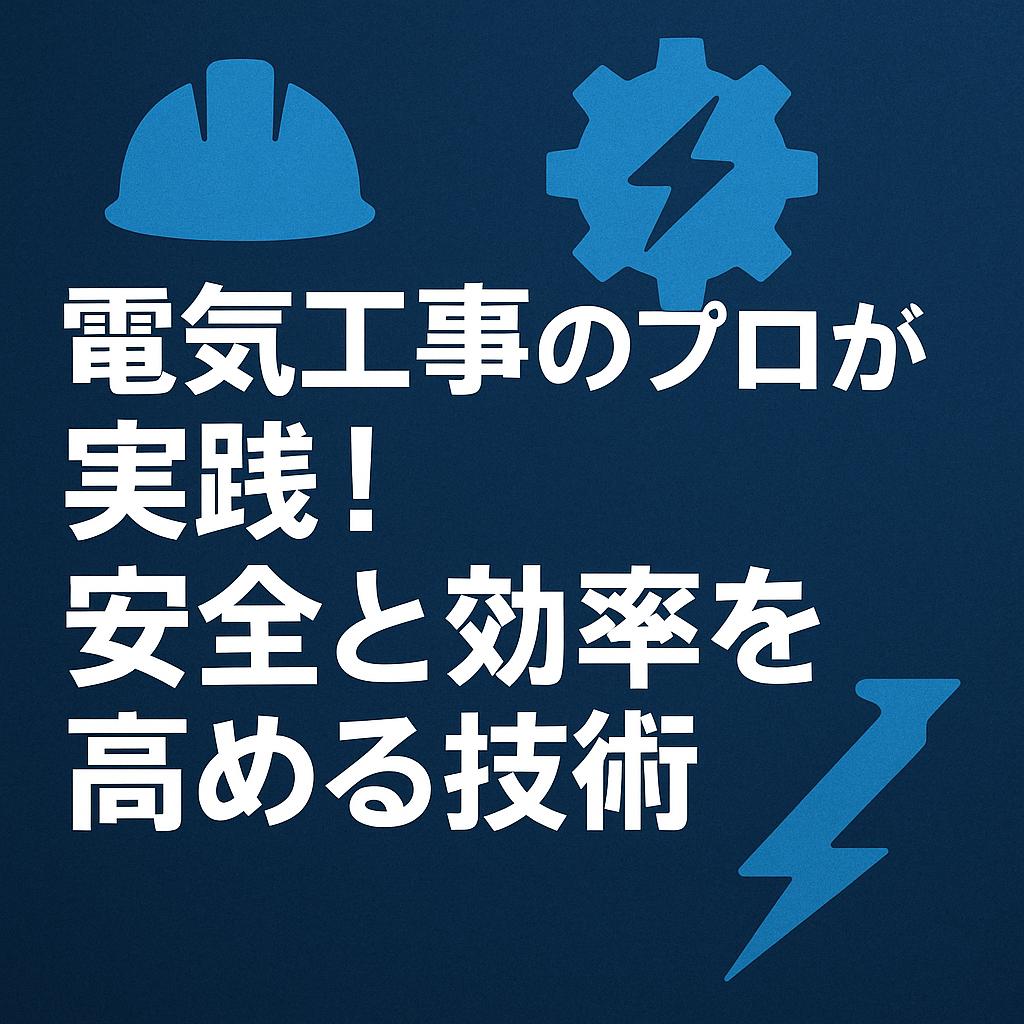 電気工事のプロが実践！安全と効率を高める技術