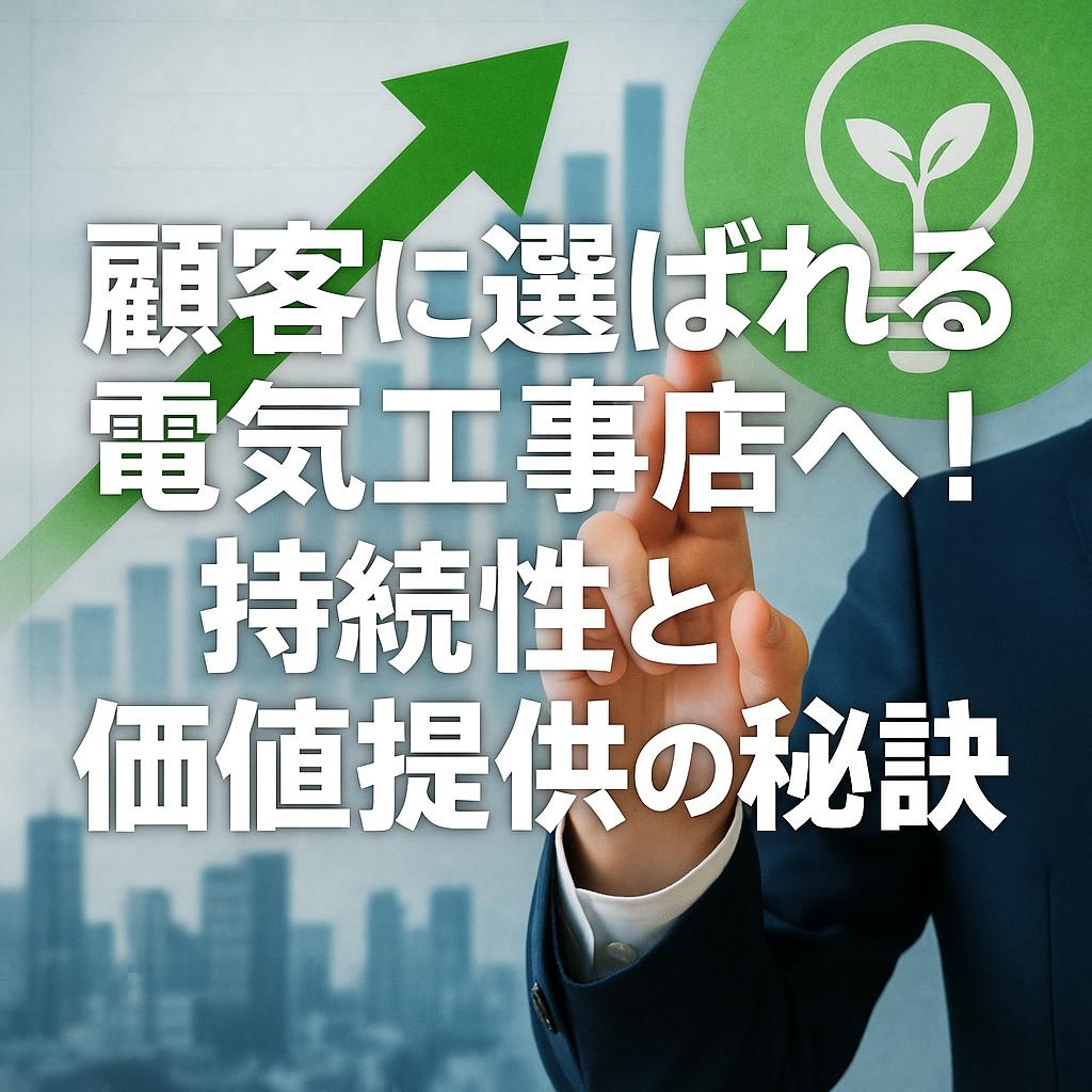 顧客に選ばれる電気工事店へ！持続性と価値提供の秘訣
