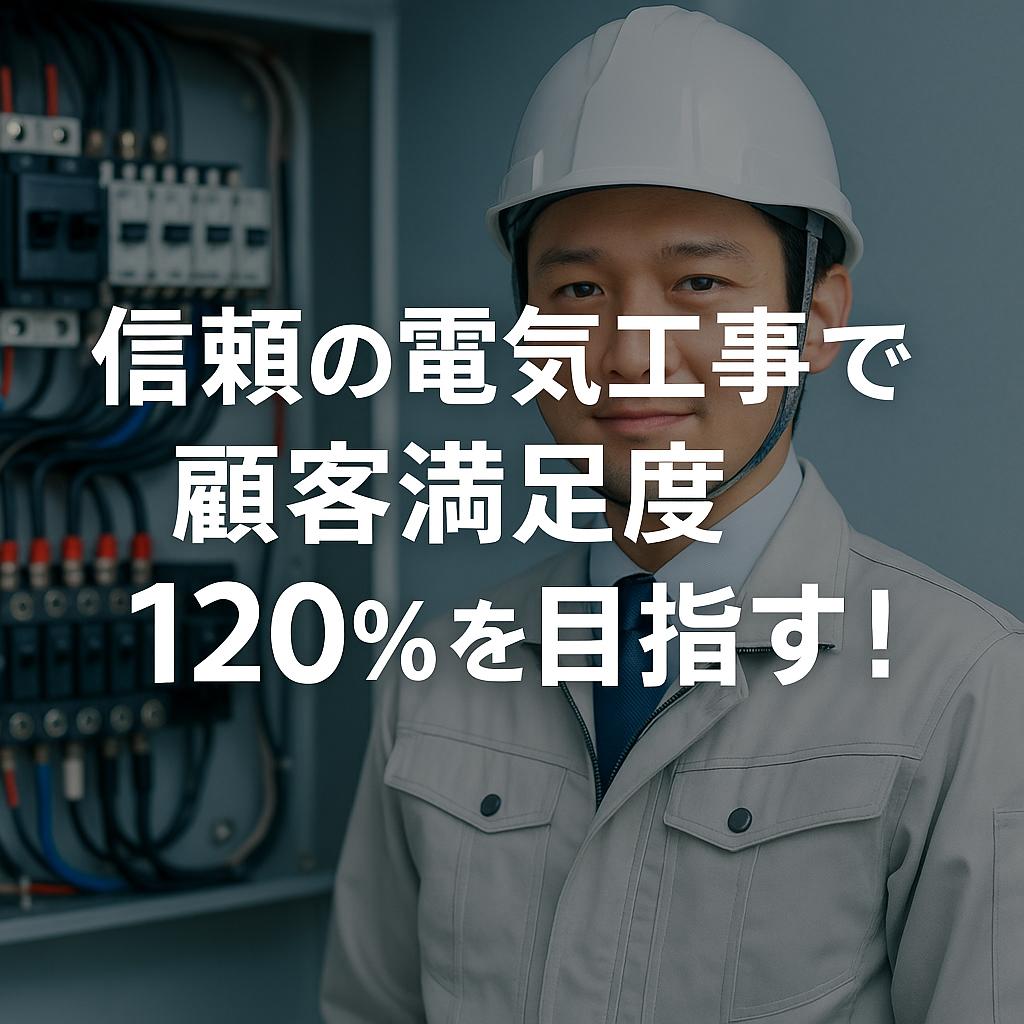 信頼の電気工事で顧客満足度120%を目指す！