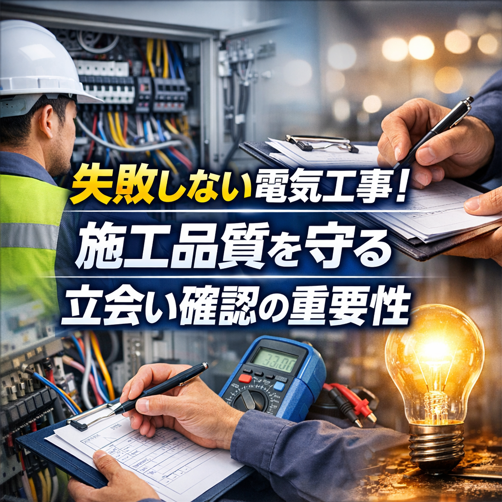 失敗しない電気工事！施工品質を守る立会い確認の重要性