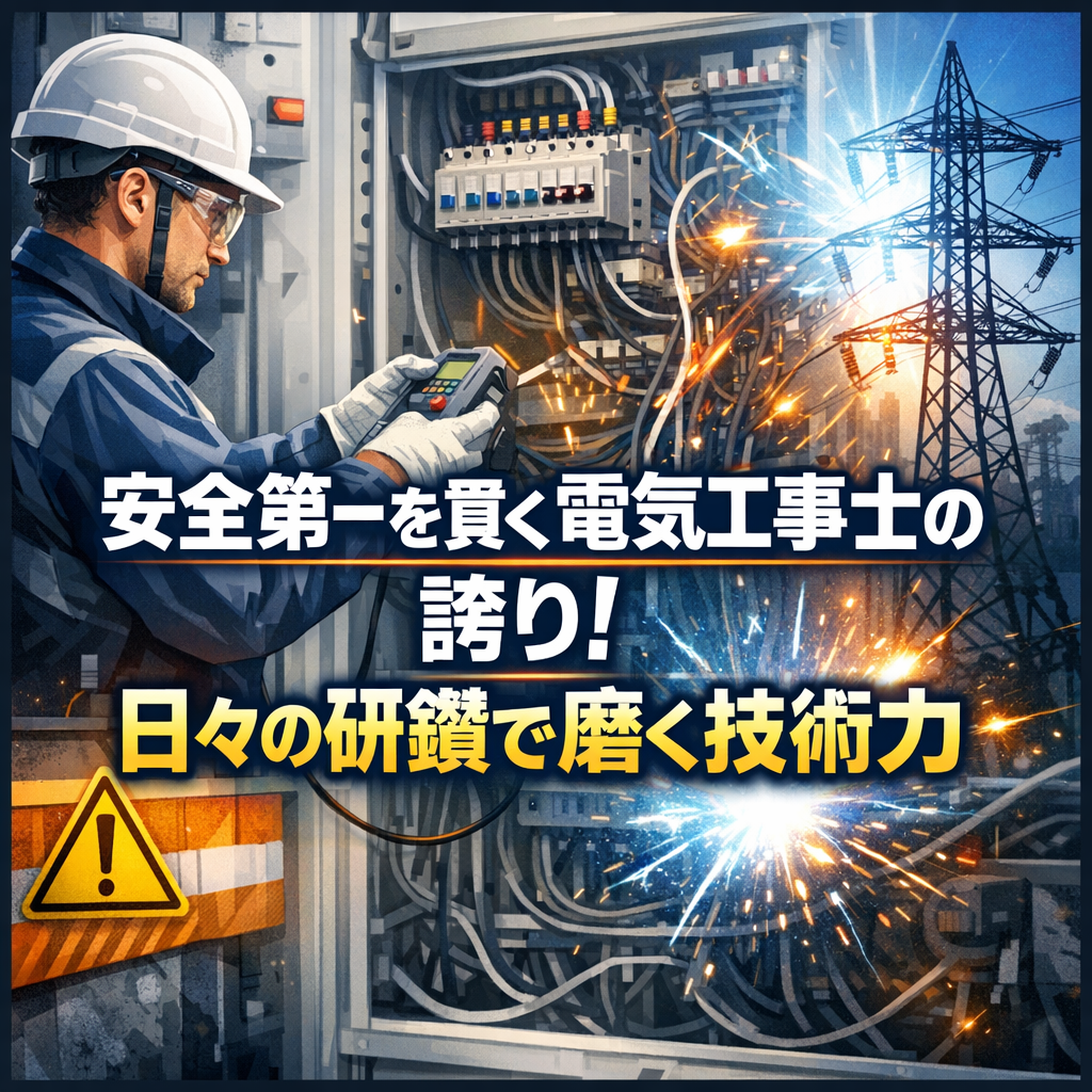 安全第一を貫く電気工事士の誇り!日々の研鑽で磨く技術力