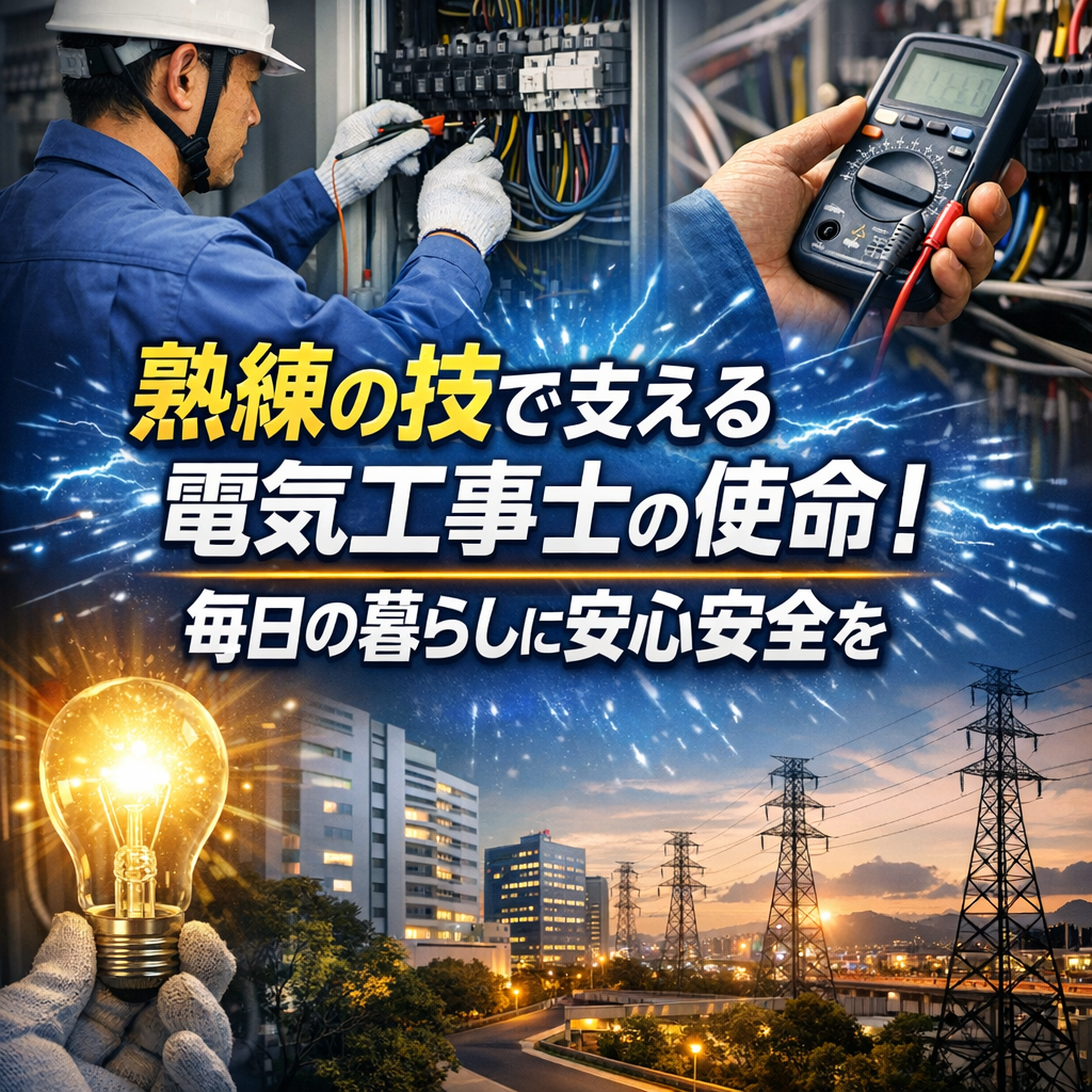 熟練の技で支える電気工事士の使命！毎日の暮らしに安心安全を