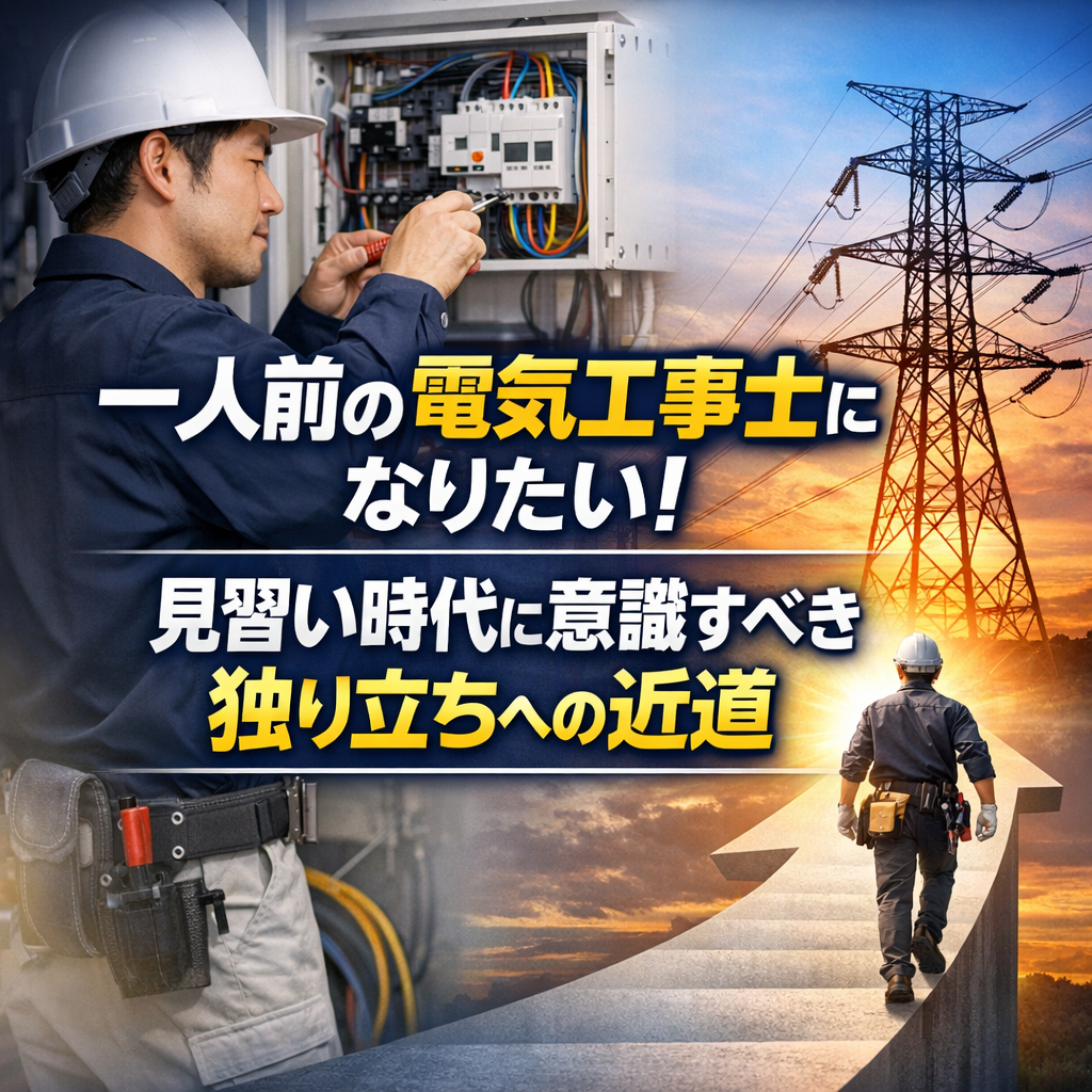 一人前の電気工事士になりたい!見習い時代に意識すべき独り立ちへの近道