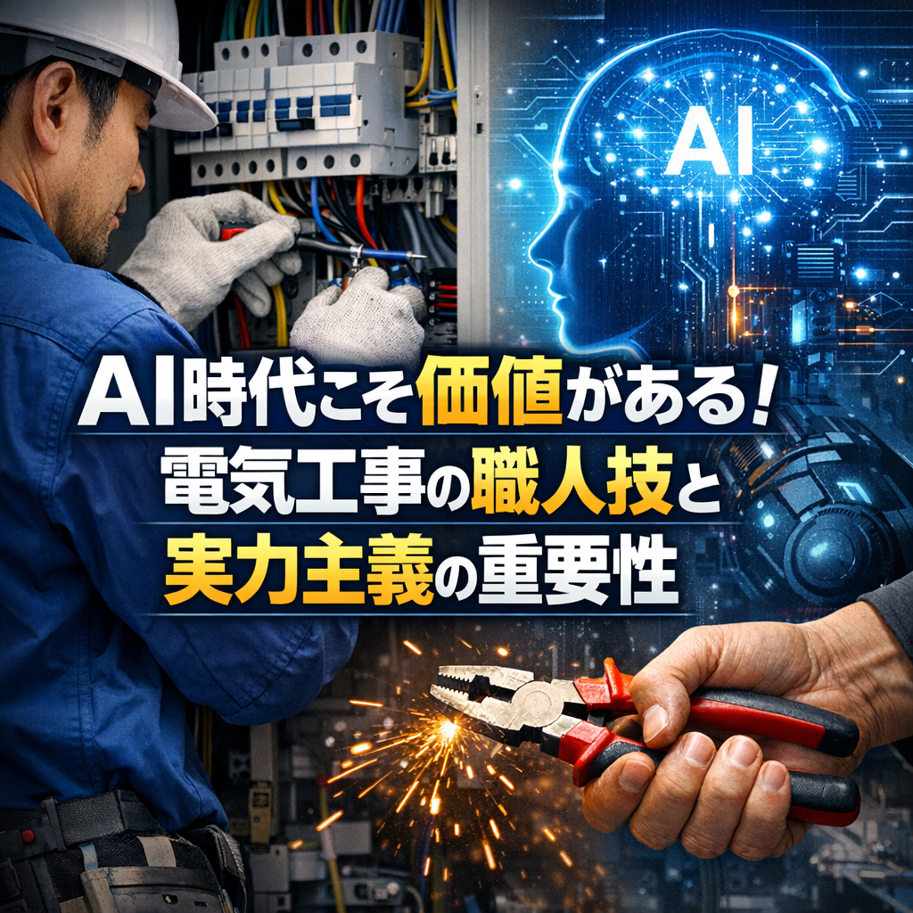 AI時代こそ価値がある！電気工事の職人技と実力主義の重要性