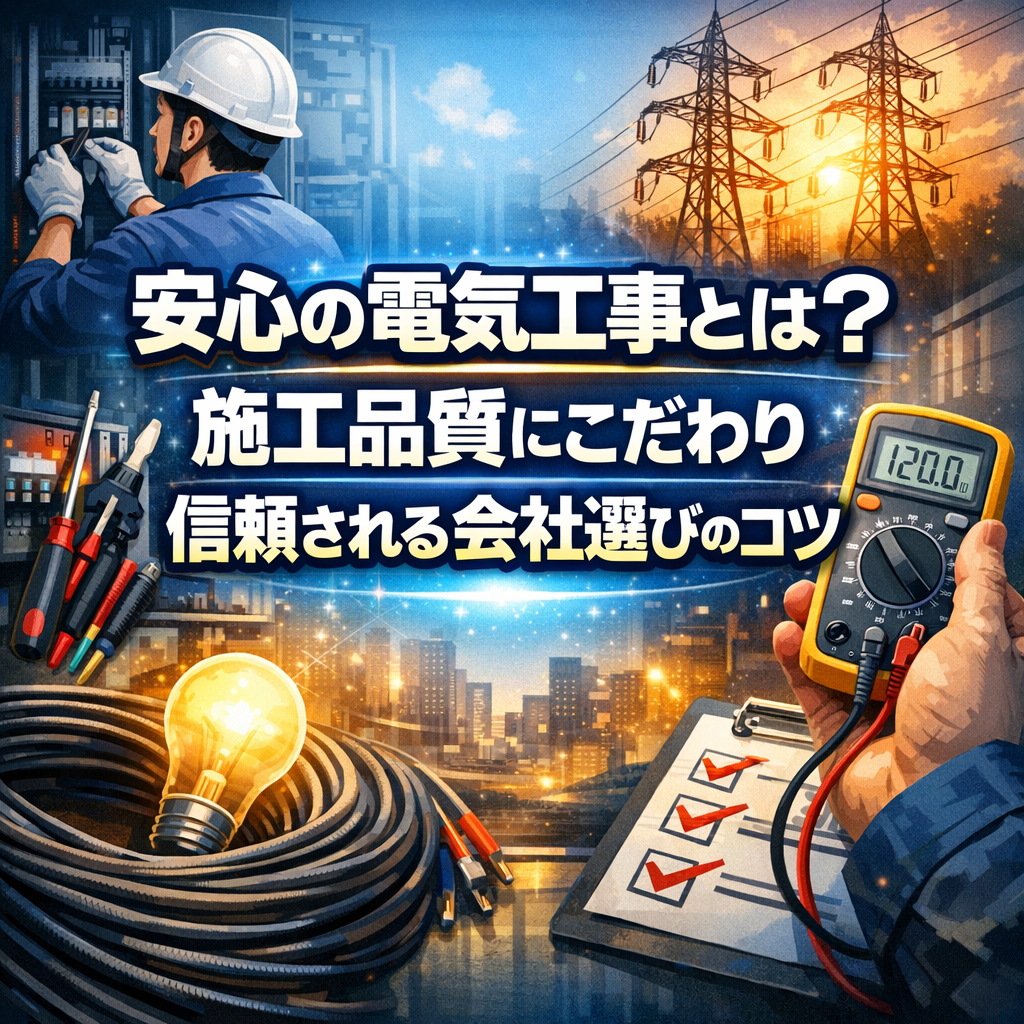 安心の電気工事とは？施工品質にこだわり信頼される会社選びのコツ