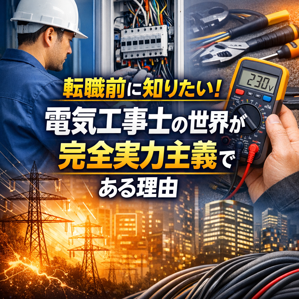 転職前に知りたい！電気工事士の世界が完全実力主義である理由