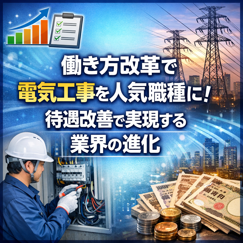 働き方改革で電気工事を人気職種に！待遇改善で実現する業界の進化
