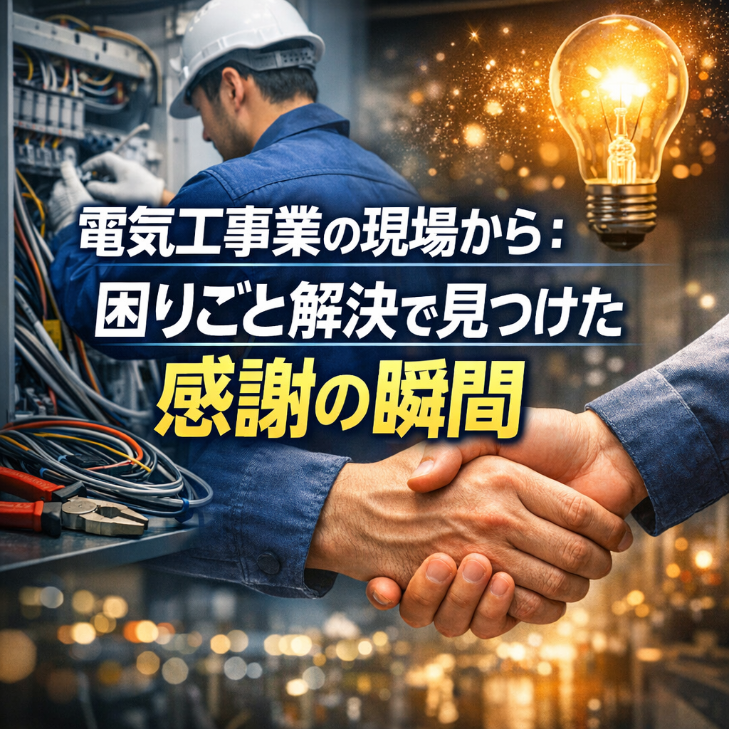 電気工事業の現場から：困りごと解決で見つけた感謝の瞬間