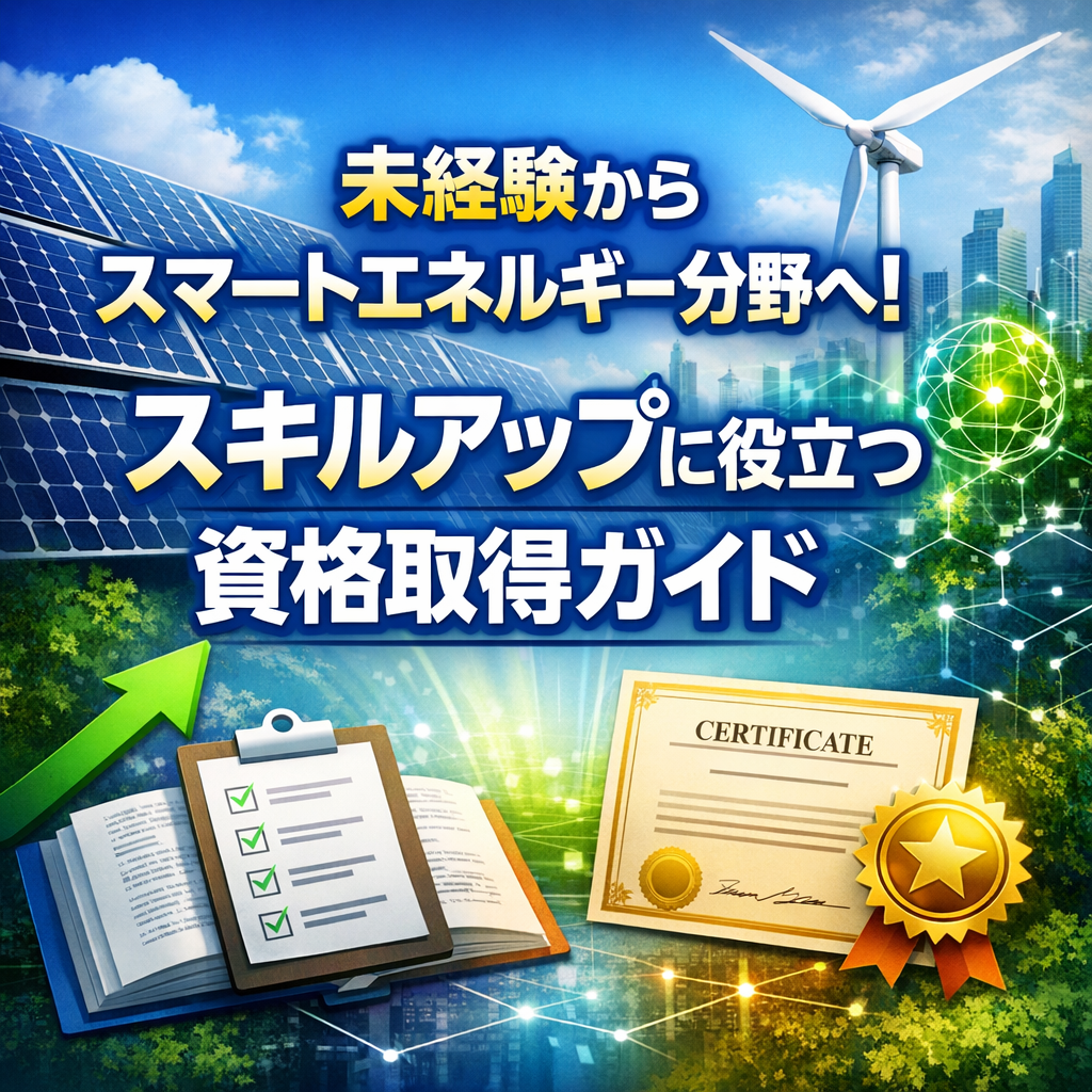 未経験からスマートエネルギー分野へ！スキルアップに役立つ資格取得ガイド
