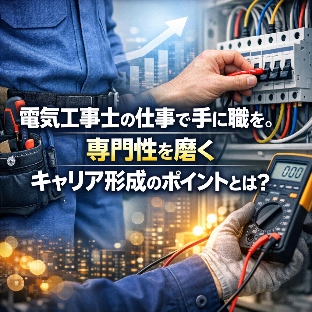 電気工事士の仕事で手に職を。専門性を磨くキャリア形成のポイントとは？