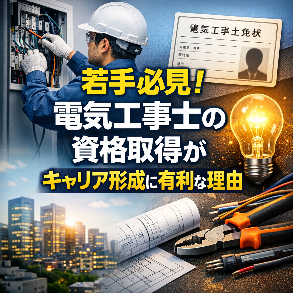 若手必見！電気工事士の資格取得がキャリア形成に有利な理由