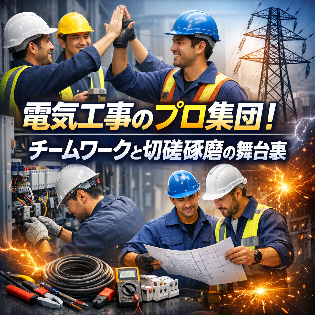 電気工事のプロ集団！チームワークと切磋琢磨の舞台裏