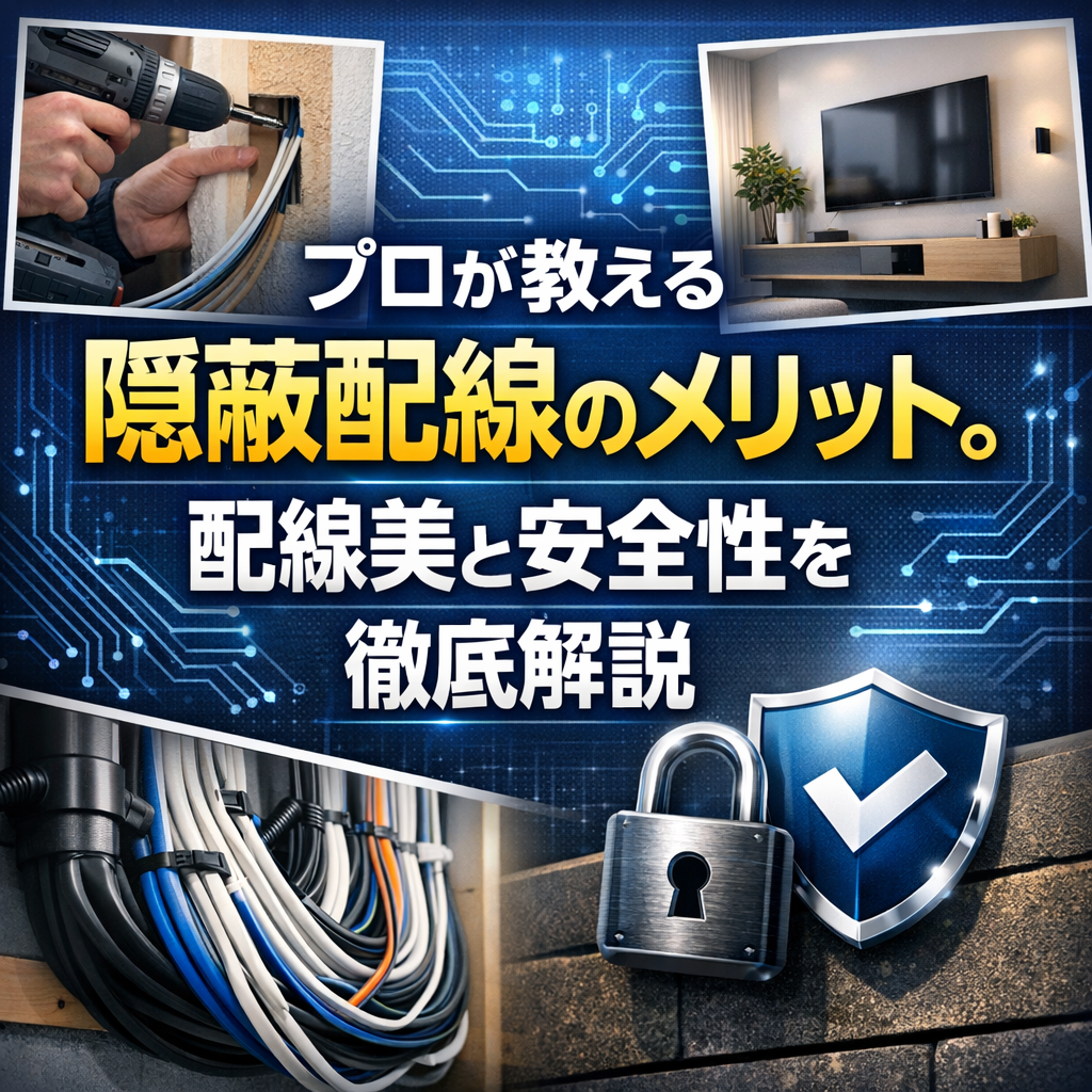 プロが教える隠蔽配線のメリット。配線美と安全性を徹底解説