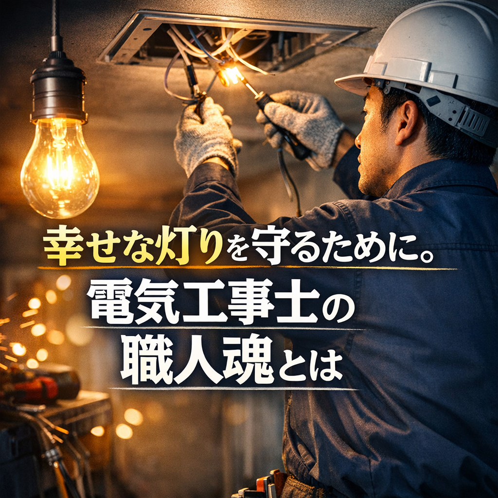 幸せな灯りを守るために。電気工事士の職人魂とは