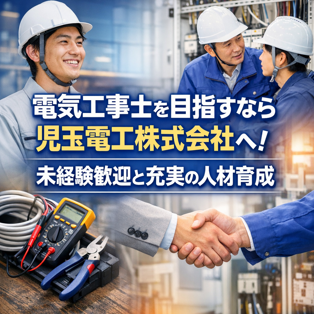 電気工事士を目指すなら児玉電工株式会社へ！未経験歓迎と充実の人材育成