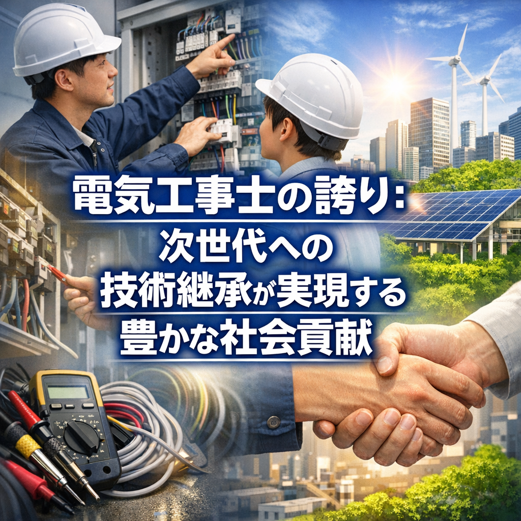電気工事士の誇り：次世代への技術継承が実現する豊かな社会貢献
