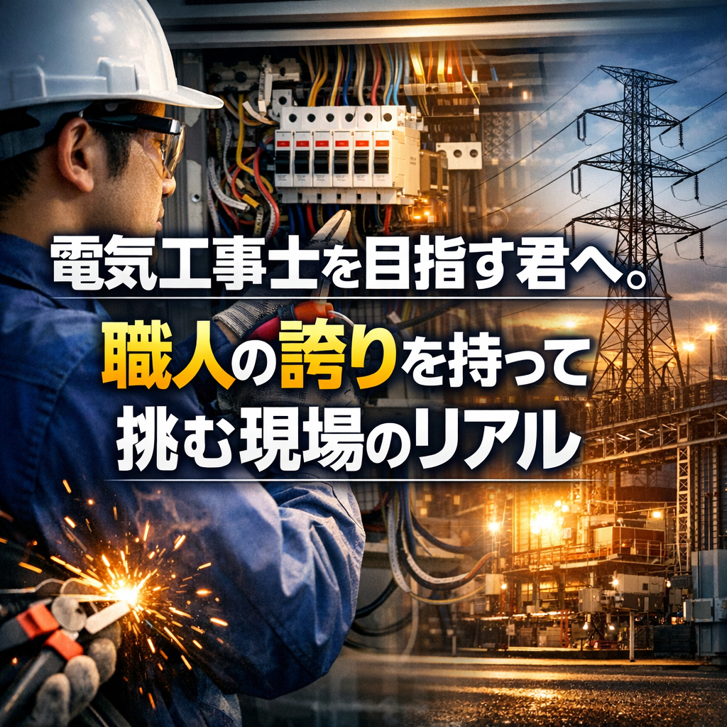 電気工事士を目指す君へ。職人の誇りを持って挑む現場のリアル