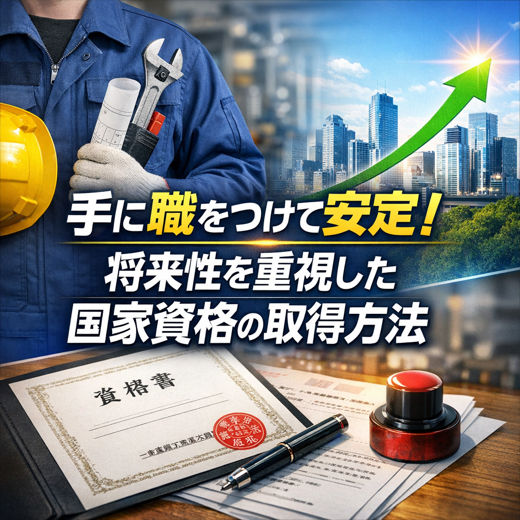 手に職をつけて安定！将来性を重視した国家資格の取得方法