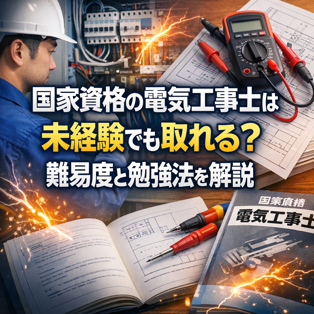 国家資格の電気工事士は未経験でも取れる？難易度と勉強法を解説