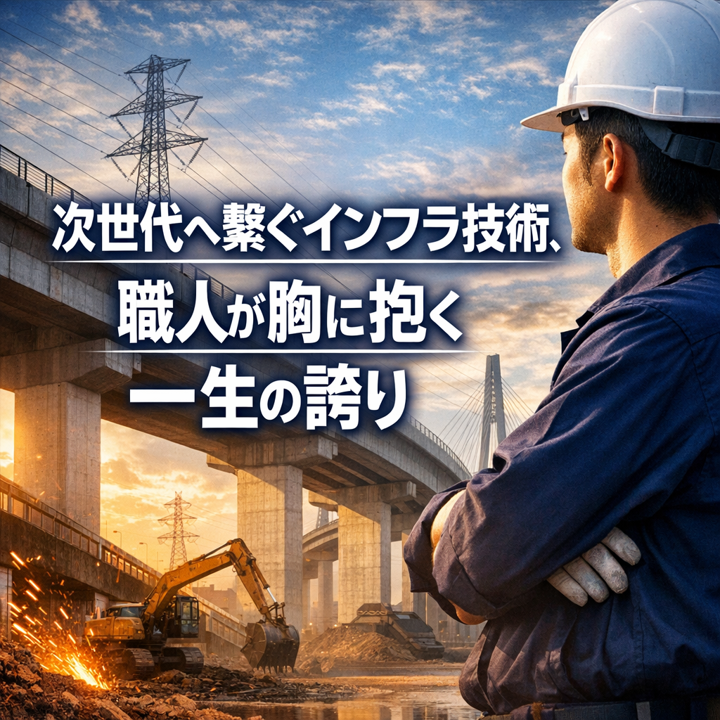 次世代へ繋ぐインフラ技術、職人が胸に抱く一生の誇り