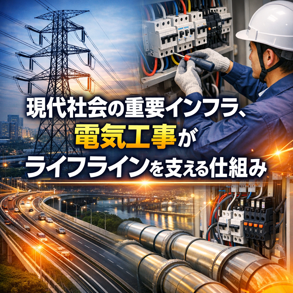 現代社会の重要インフラ、電気工事がライフラインを支える仕組み